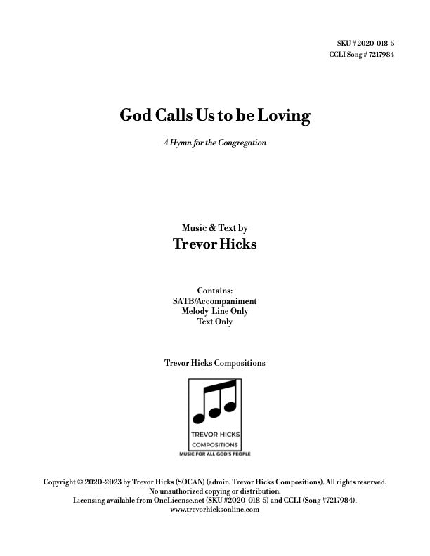 God Calls Us To Be Loving