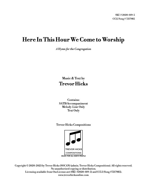 Here in this Hour We Come to Worship