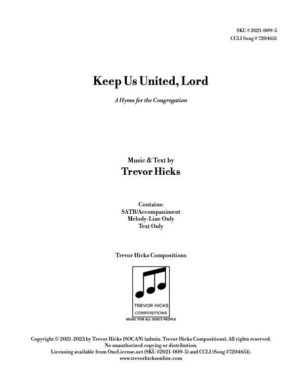 Keep Us United, Lord