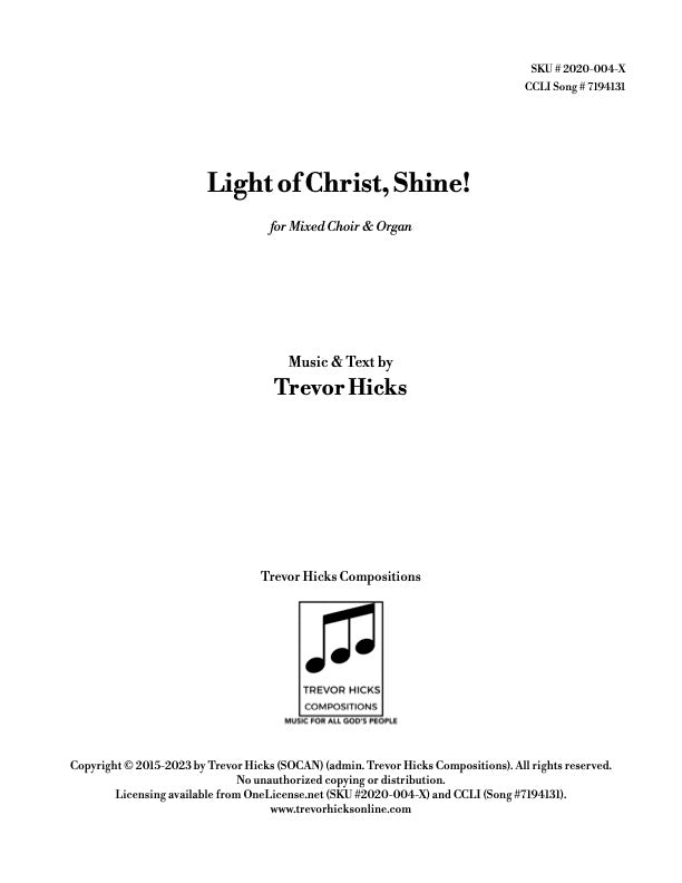 Light of Christ, Shine!