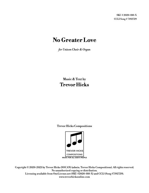 No Greater Love